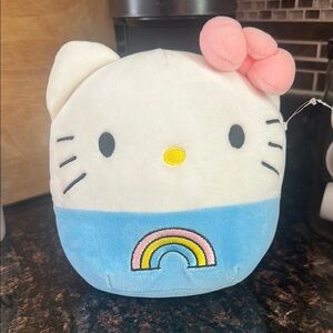 Hello Kitty 8 in Plush with Pink Bow and Rainbow